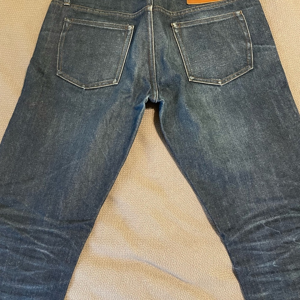 UB201 Tapered Fit Indigo Selvedge Denim Jeans - Picture 9 of 12